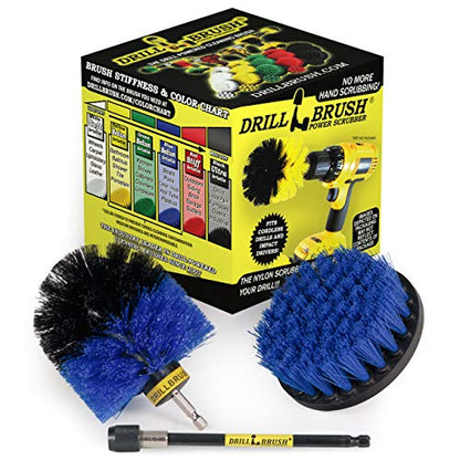 Marine - Kayak - Raft - Canoe - Inflatable - Boat Accessories - Hull Cleaner - Cleaning Supplies - Drill Brush - Spin Brush Kit - Pond Scum, Oily Residue, Weeds, Barnacles, Oxidation - color: Blue