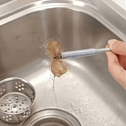 1Pcs Drain Clog Remover Tool Hair Catcher Sink Snake Flexible 4-Claw Grabber for Kitchen Sink Bathroom Shower Tub Toilet(23.6 Inch)