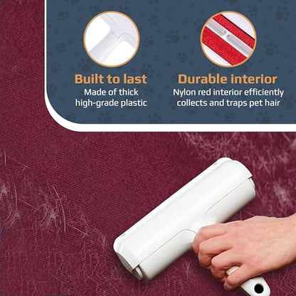 Pet Hair Remover | Cat & Dog Hair Remover for Furniture, Couch, Clothes, Carpet, Car | Portable Pet Hair Remover for Laundry Car Seats, Bedding | Reusable Lint Rollers for Pet Hair Removal Tool
