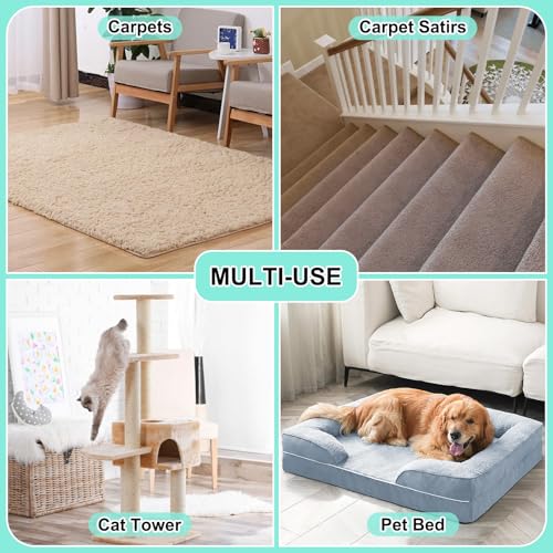 58" Adjustable Long Handle Carpet Rake - Carpet Rake for Pet Hair Removal,Reusable Pet Hair Removal Tool, Cat Dog Hairs Carpet Broom Rakes - color: Green, size: 58inch