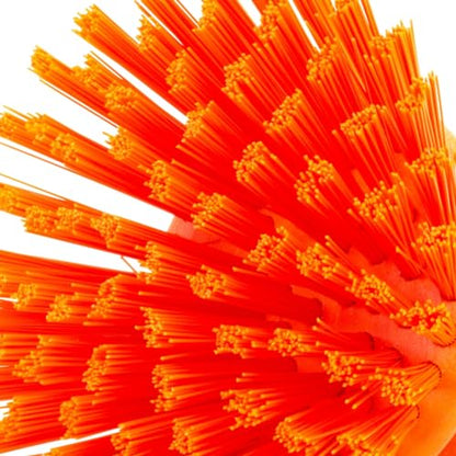 SPARTA 42395EC24 Plastic Scrubber Brush, Round Brush, Dish Scrub Brush With Color Coded For Cleaning, Kitchen, Bathroom, Bathtub, Dishes, Sink, 5 X 5 X 4 Inches, Orange