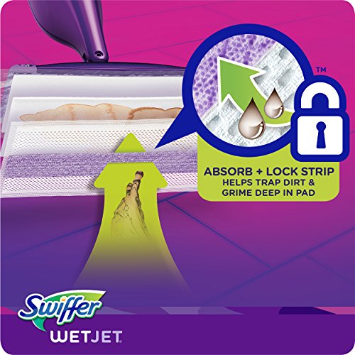 Swiffer WetJet Hardwood Floor Cleaner Spray Mop Pad Refill, Bathroom Cleaning Supplies, Hardwood Floor Cleaner, Multi Surface, 24 Count (Pack of 2) - size: 24 Count (Pack of 2)