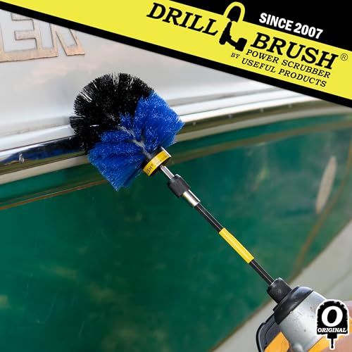 Aquatic Cleaning Supplies - Boat and Carpet Cleaner Brush - Boat Accessories for Cleaning - Scrubbing Drill Powered Brush - Boat Hull Cleaner - Pool Cleaning Set - Extended Reach Cleaning - Tank Brush - color: Blue