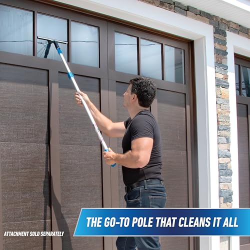 Unger Professional Connect & Clean 3’-6’ Aluminum Telescopic Extension Pole with Locking Cone & Quick-Flip Clamp – Compatible with Cleaning Tool Attachments, Window Cleaning & Dusting Tool - size: 3 - 6 Foot