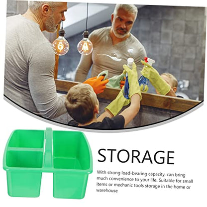 SOLUSTRE Desktop Storage Basket Cleaning Supplies Organizer Tool Large Cleaning Pantry Baskets Kitchen Organizers and Storage Bathroom Organiser Storage Baskets Storage Bins Green Plastic
