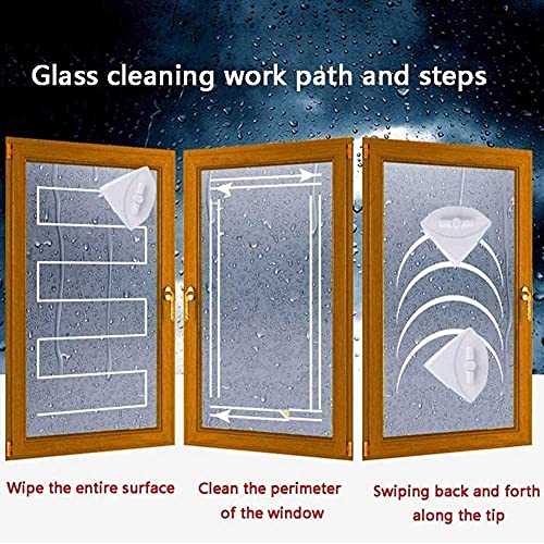 Double-Sided Magnetic Glass Wiper Cleaner Magnetic Force for Double Glazed Windows Magnetic Window Cleaner Wiper for Glass Thickness 30-40mmGlass Washing Cleaning Tool Brush