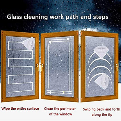 Double-Sided Magnetic Glass Wiper Cleaner Magnetic Force for Double Glazed Windows Magnetic Window Cleaner Wiper for Glass Thickness 30-40mmGlass Washing Cleaning Tool Brush