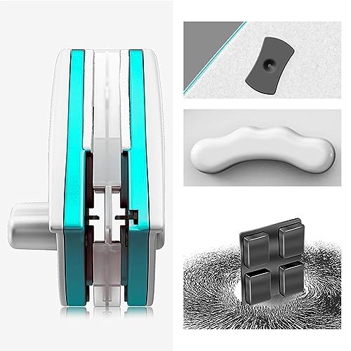PUCHEN Double Sided Magnetic Window Cleaner, Magnetic Window Cleaning Brush, Window Wipers For Glass, Window Cleaning Tools Glasses Cleaner Cleaning Brush for High Windows - color: M(5~12mm)