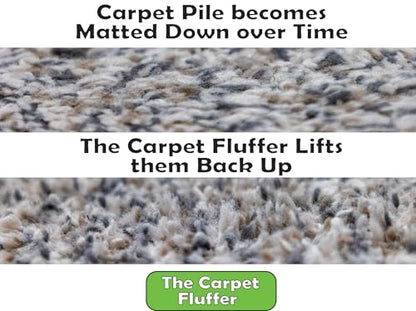 The Carpet Fluffer by Johnny World Products – Revitalize Matted Carpets and Rugs Instantly – Handheld, Easy-to-Use Tool for High-Traffic Areas, Stairs, and Pet Hair Removal