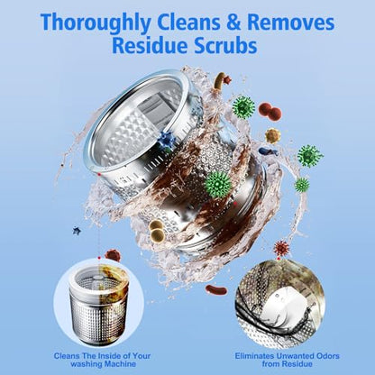 USKICH 40 Pack Washing Machine Cleaner Tablets,Deep Cleaning Descaler For HE Front Loader & Top Load Washer,Washer Machine Cleaning Tablets Clean Inside Drum and Laundry Tub Seal,Septic Safe - style: Cleaners-40P