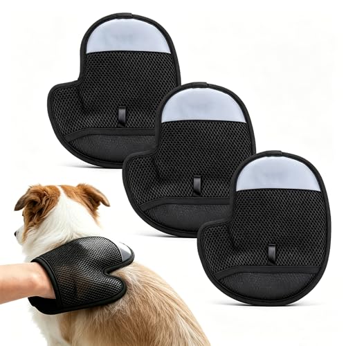 Pet Hair Removal Glove for Dogs & Cats, Reusable & Washable for Sofa Clothing Pet Beds Effortless Cats & Dogs Hair Remover for Busy Pet Owners (3pcs) - color: 3pcs