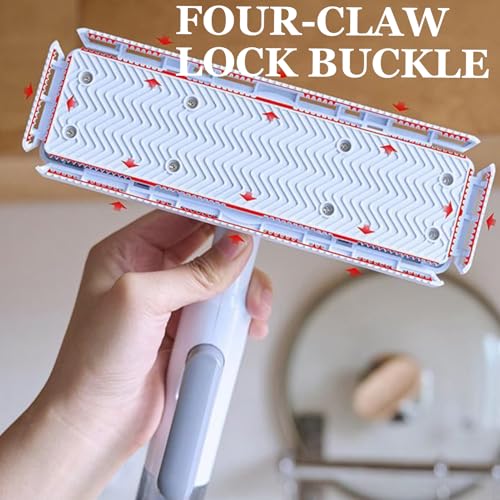 Mini Mop - Portable Small Mop, 28x18x10cm Tabletop Cleaner, Kitchen Tableware Mops, Compact Household Cleaning Tool | Wet Dry Dust Absorbent Mops for Bathroom, Living Room, Glass, Desktop, Car - color: White
