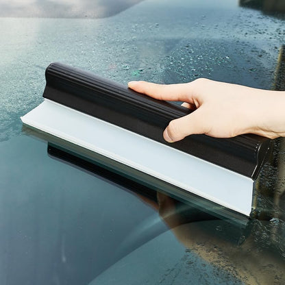 10-Inch Silicone Water Blade Squeegee, Quick Dry Wiper Blade with Anti-Slip Handle, Multi-Purpose Squeegee for Car Glass, Shower Doors, Kitchen and Windows
