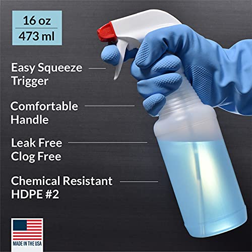 Pinnacle Mercantile Plastic Spray Bottles Leak Proof Technology Empty 16 oz Value Pack of 64 Made In USA - size: 16 Oz, 64 Pack