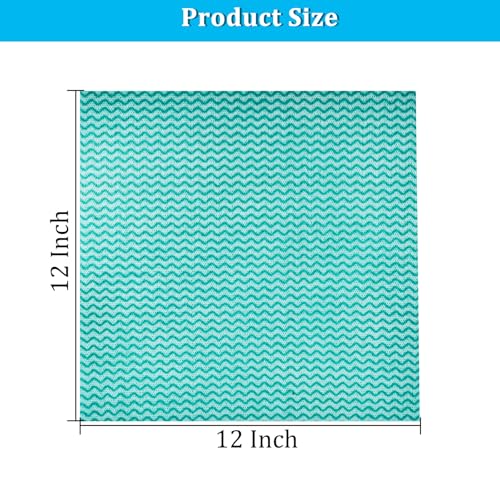 Disposable Kitchen Cleaning Towel Disposable Dish Cloths, Reusable Wipes Heavy Duty Cleaning Rags for Kitchen, Bathroom, Household,50 Count Green - color: Green