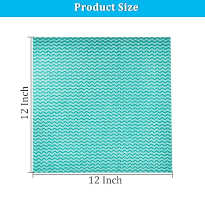 Disposable Kitchen Cleaning Towel Disposable Dish Cloths, Reusable Wipes Heavy Duty Cleaning Rags for Kitchen, Bathroom, Household,50 Count Green - color: Green
