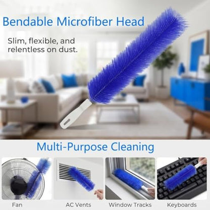 90° Flexible Ceiling & Fan Dust Magnet, Fan Cleaning Brush, Bendable Microfiber Head,Reusable Dust Remover, Washable,Ldeal for Ceiling Fan Blades,Air Vents,Cars Et Window Cleaning Gap Brush (3Pcs A) - color: 3pcs a
