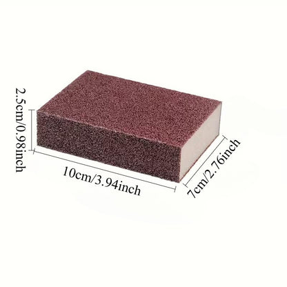 4pcs Heavy Duty Diamond Sand Pot Scrubber - Abrasive Block for Grease, Burnt Food, Pots, Pans, Grills, Sinks - Non-Scratch Kitchen Cleaning Pad for Home & Commercial Use 0.98"x2.76"x3.94"