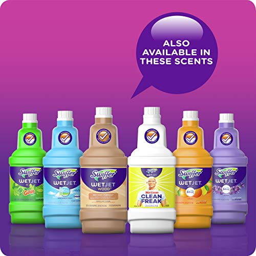 Swiffer WetJet Multi-Purpose Floor Cleaner Solution with Febreze Refill, Hardwood Floor Cleaner, Lavender Scent, 1.25 Liter -42.2 Fl Oz (Pack of 2) - size: 42.2 Fl Oz (Pack of 2)