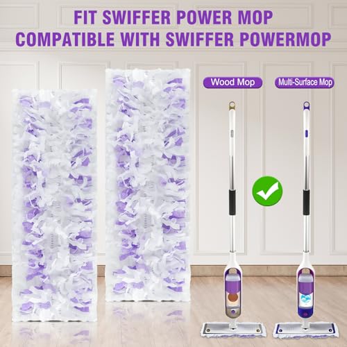 40 Pack Disposable Power Mop Refills Pads Compatible with Swiffer Power Mop,Spray Wet Pads Refill,Disposable Spray Mopping Pads Refills for Multi-Surface Floor Cleaning - color: 40 Count Purple
