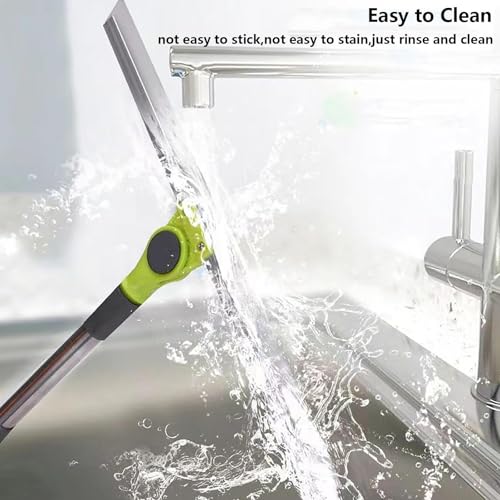 Magic Broom Squeegee, with 51 Long Handle Silicone Broom, Magic Broom Squeegee for Smooth Floors,Rugs,Windows,Small:35×130cm - size: Small:35×130cm