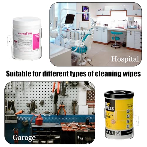 Wipes Holder for Heavy Duty Cleaning Wipes, Clear Acrylic Wall Mount Cleaning Wipes Dispenser Wall Bracket Wipes Rack for Hospital, Kitchen, Office, Garage (5.04" L x 5.31" W x 5.51" H) - size: 5.04"L x 5.31"W x 5.51"H