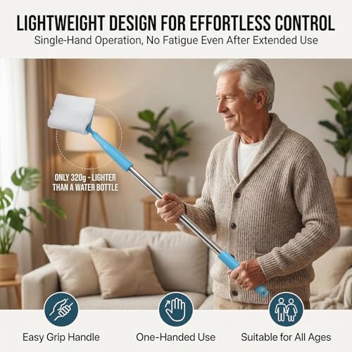 Lightweight Home Cleaning Brush Extra-Long Telescopic Adjustable Rod for Flooring Carpet Clean Household Cleaning Mop (1 Mop with 2 Sponge) - color: 1 Mop With 2 Sponge