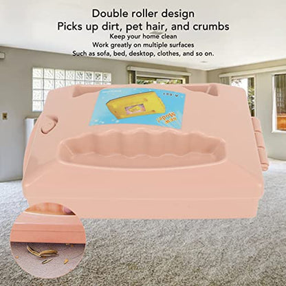 Carpet Sweeper, PP Double Roller Remove Debris Table Sweeper Cleansing Manual Sweeping Brush for Desktop Bed Clothes Desktop Carpet Sofa