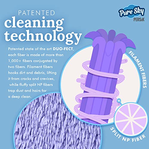 persik Pure-Sky Microfiber Glass Cleaning Glove - Just Add Water, No Detergents - Streak-Free Window Cleaner for Windows, Mirrors, Shower Doors & Car Glass - style: Window and Glass Glove
