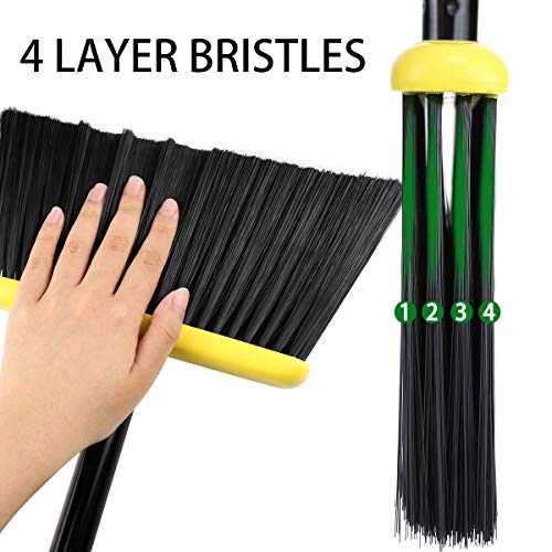 Broom and Dustpan Set,IndoorBroom with Dust pan Combo Set for Home,Angle Kitchen Broom for Floor Sweeping