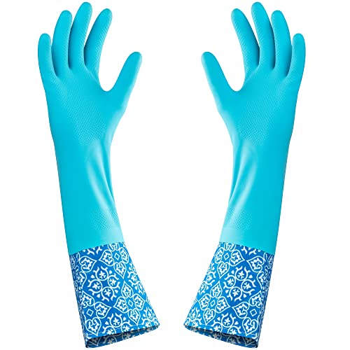 DecorRack 4 Pair Household Cleaning Gloves, Reusable Medium-Sized Multi-Purpose Gloves, Assorted