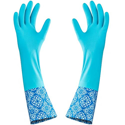 DecorRack 4 Pair Household Cleaning Gloves, Reusable Medium-Sized Multi-Purpose Gloves, Assorted