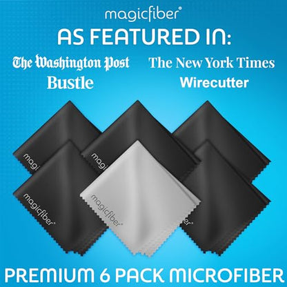 MagicFiber Microfiber Cleaning Cloth, 6 Pack - Premium Cloth for Glasses, Lens, Screens & More - size: 6 PACK