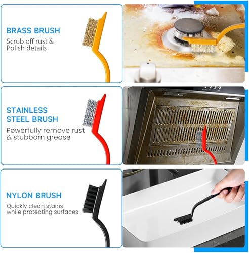 Crevice Cleaning Brush, Hard Bristle Scrub Brushes Tools,Window Groove Cleaning Brush for Sliding Door, Sill, Tile Lines, Shutter, Corner, Sink, Teapot, Bottle