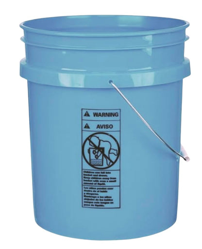 House Naturals 5 Gallon Premium HPDE Plastic Bucket - Made in USA Food Grade Storage Container, BPA Free All Purpose Pail (1, Light Blue) - color: Light Blue
