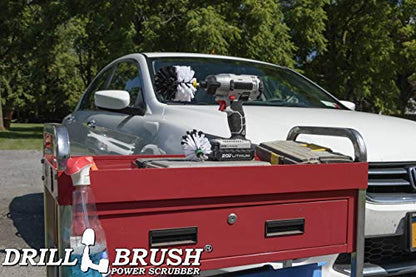 Car Cleaning Supplies - Truck Detail Brush - Wheel Brushes - Car Tire Cleaner - Truck Toolbox Scrubber - Windshield Glass Cleaner Brush - Home Leather Cleaning Tool - Carpet and Upholstery Scrubbing - color: White