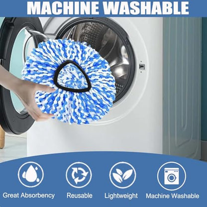 2-Pack Spin Mop Replacement Head for O-Ceda RinseClean Spin Mop Refill 2-Tank System Microfiber Deep Cleaning Machine Washable and Easy-to-Replace - size: 2 Count (Pack of 1)