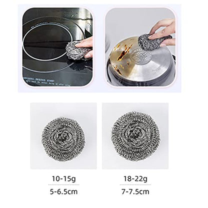48 Pack Stainless Steel Scourers Sponges,Steel Wool scrubbers for stoves, pots, Cooker Hoods, etc. That are Difficult to Clean (48 Pack-Small 10 gram) - size: 48 Pack-Small 10 Gram