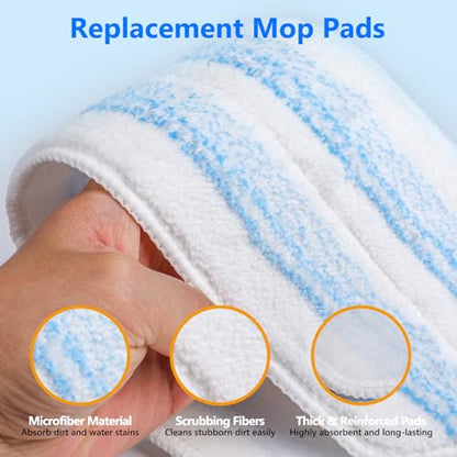 20 Pack Mop Replacement Pads for O Cedar H2pro Flat Mops,Mop Pads for O-Cedar Mop Refills,Washable and Reusable Microfiber Mops Pad Compatible with Ocedar Flat Head - size: 20 Pack