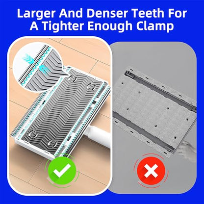 Press Grip Mini Clip Mop with 39' Handle — Zero-Touch Gap Cleaner & Locking Head, Includes 5 Reusable Cloths for Multi-Surface Cleaning (39 in mini dust mop) - size: 39 in mini dust mop