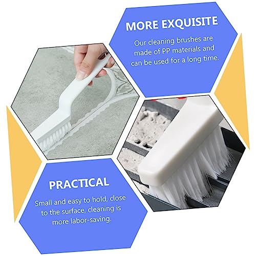 Ipetboom 5pcs Crevice Cleaning Brushes for Window Slots and Floor Gaps PP Handle Narrow Space Scrubbers for Countertop and Groove Cleaning Comfortable Grip Household Tool