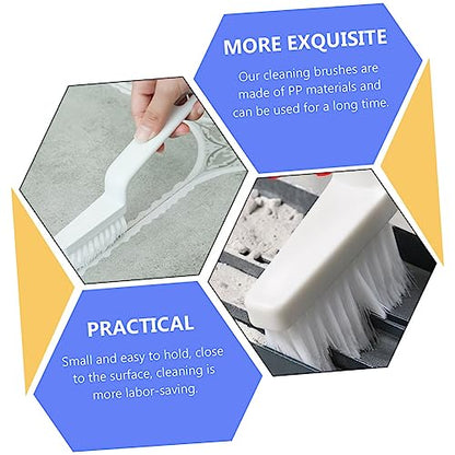 Ipetboom 5pcs Crevice Cleaning Brushes for Window Slots and Floor Gaps PP Handle Narrow Space Scrubbers for Countertop and Groove Cleaning Comfortable Grip Household Tool
