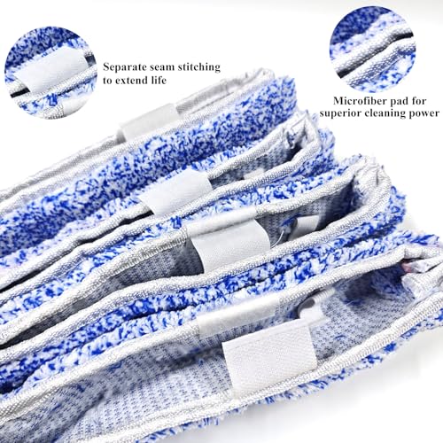 4-Pack Microfiber Window Cleaning Refill Sleeves, 14" Reusable & Washable Squeegee Cloth, Scratch-Free & Highly Absorbent, Fits MR.SIGA & 12"-14" Tools