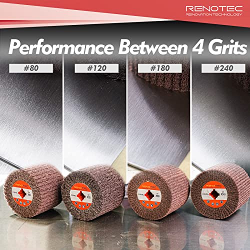 4.33 x 4 inch Coarse 120 Grit 1 Pcs Burnishing Wheel for Burnishing Polishing Machine, 3/4 Inch Arbor (Grit 120) - style: Burnishing Wheel #120