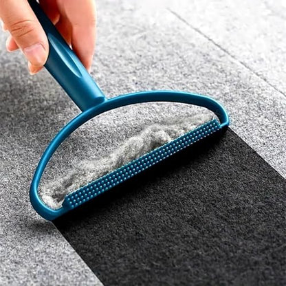2 Pack Pet Hair Remover Tool – Reusable Lint Cleaner for Clothes, Furniture, Carpets – Fuzz Remover for Dog & Cat Hair – Durable & Portable Lint Scraper in Orange and Blue for Home & Travel