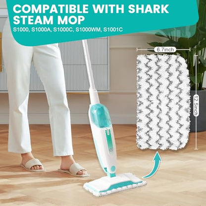 14 Pack Steam Mop Replacement Pads Compatible with Shark Steam Mops S1000/S1000A/S1000C/S1000WM/S1001C, Floor Steamer Pads Washable, Reusable Microfiber Cleaner Pads - size: 14 Pack