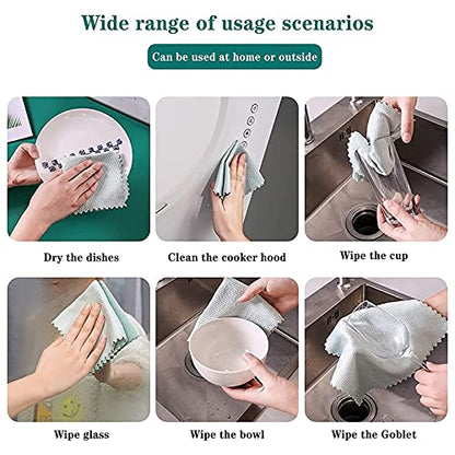 Microfiber Cleaning Cloth, 20 Pack Ultra Soft Reusable Absorbent Streak Free Swedish Dishcloths for Kitchen,Washable Quick Drying Tea Towels for Dishes,Window,Home,Car,House,Kitchen Cleaning