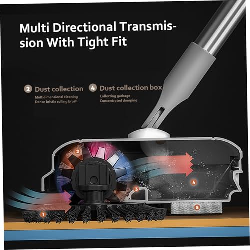 Floor Sweeper, 2-in-1 360° Rotating Hand Push Sweeper, High Efficient Carpet with Long Handle, Hanging Manual Vacuum for Home Office Carpet Manual Push