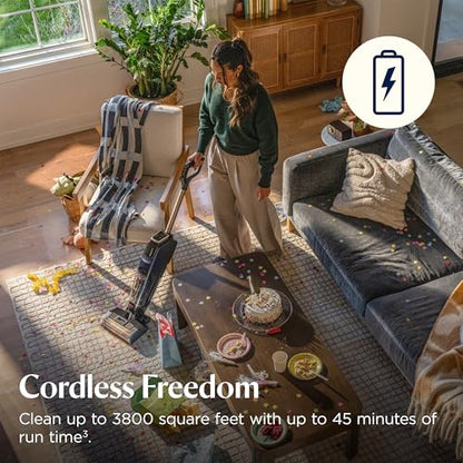 BISSELL CrossWave HydroScrub Plus Cordless Wet Dry Vacuum Mop, Floor Cleaner with Edge Cleaning & Headlights, 45-Minute Runtime, Multi-Surface, Hard Floor Sanitize, & Clean Out Formula Included, 4275E - style: CrossWave HydroScrub Plus