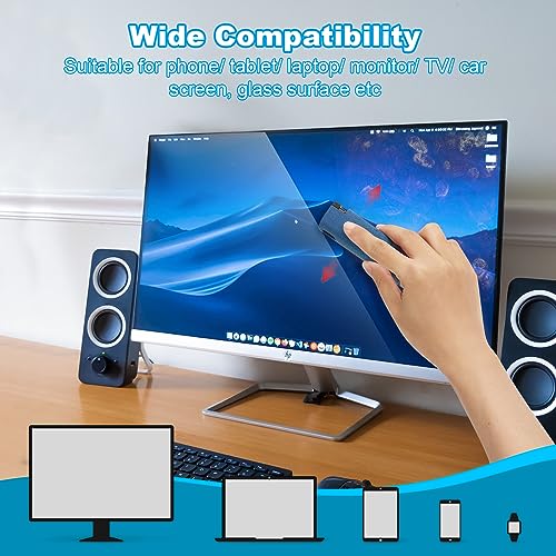 4 Pack Screen Cleaner 3-in-1 Touchscreen Mist Cleaner Spray and Microfiber Cloth Built-in Cleaning Solution Portable Reusable Fingerprint-Proof Spray Bottle for Phone Laptop iPad TV Monitor Car Screen